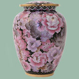 Floral Blush Elite Cloisonne Cremation Urn