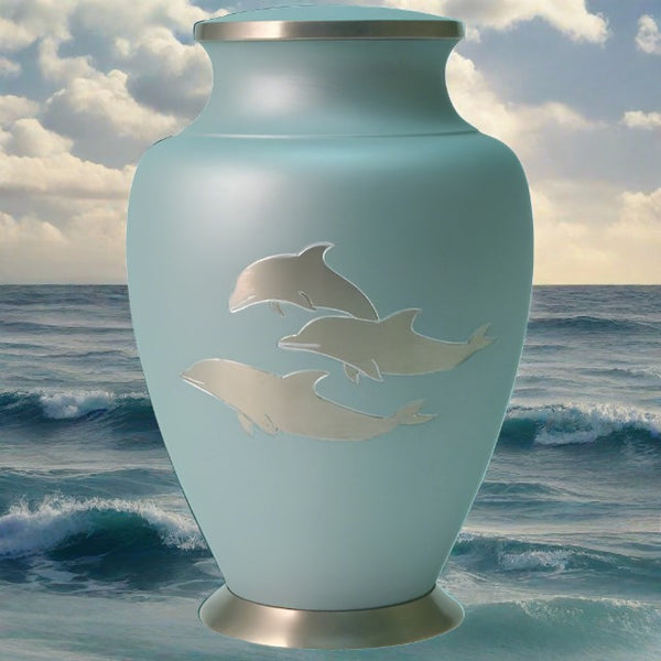 Aria dolphin cremation run or nautical ash urn
